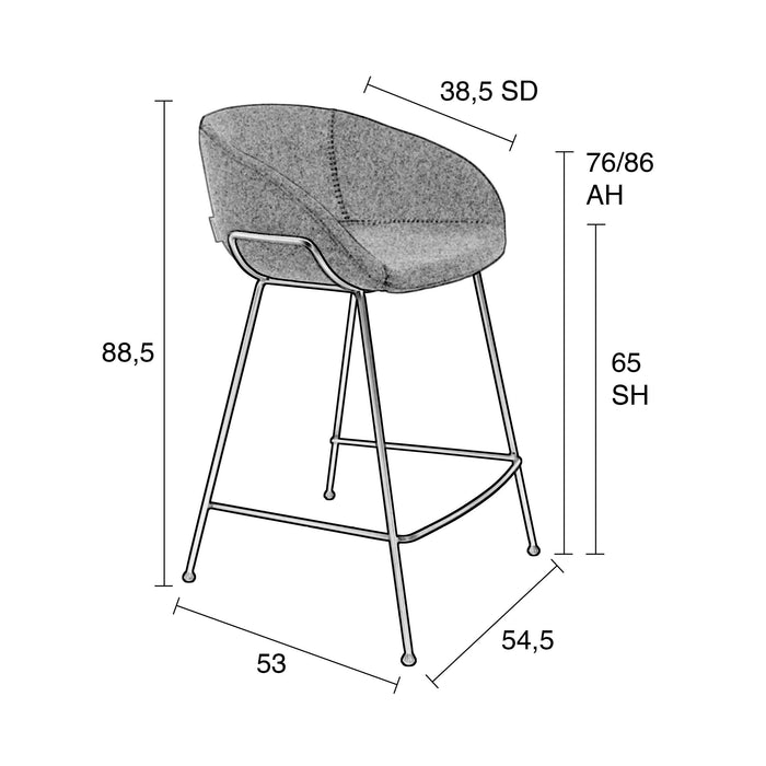Zuiver Feston Barkruk 76 cm