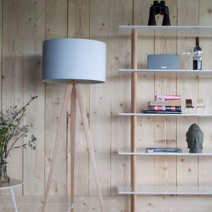 Zuiver Tripod Vloerlamp - Wit / Naturel