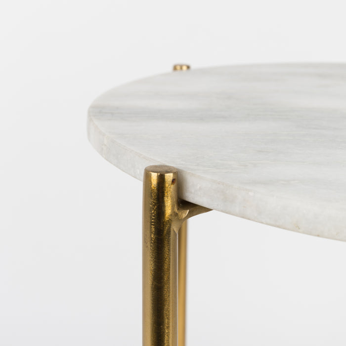 by fonQ basic Chique Bijzettafel Ø 44,5 cm - Wit