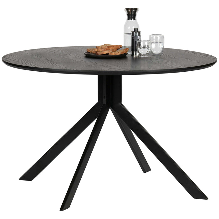 WOOOD Bruno Eettafel - Ø 120 cm - Zwart
