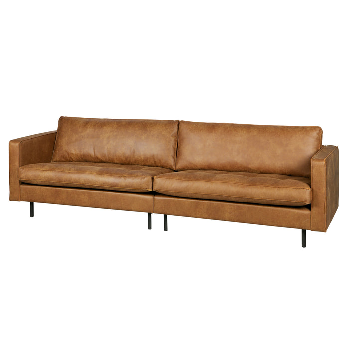 WOOOD Rodeo Classic 3-zitsbank - Eco-leder - Cognac