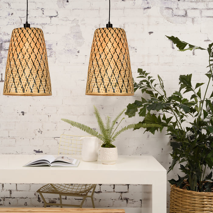 GOOD&MOJO Kalimantan Hanglamp Langwerpig - Ø34cm - Naturel