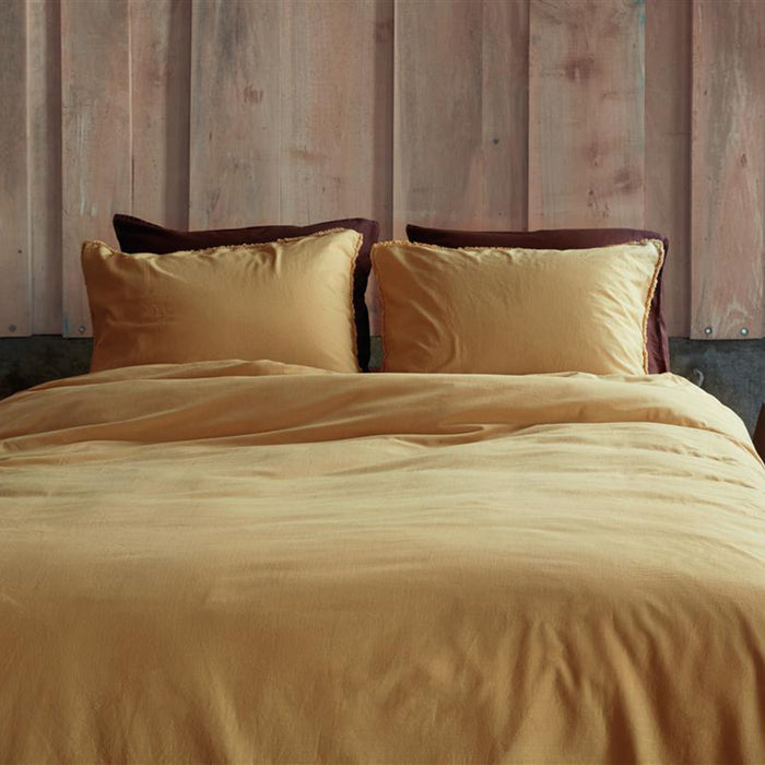 vtwonen Natural Stone Dekbedovertrek 240 x 200/220 cm - Fraying Yellow