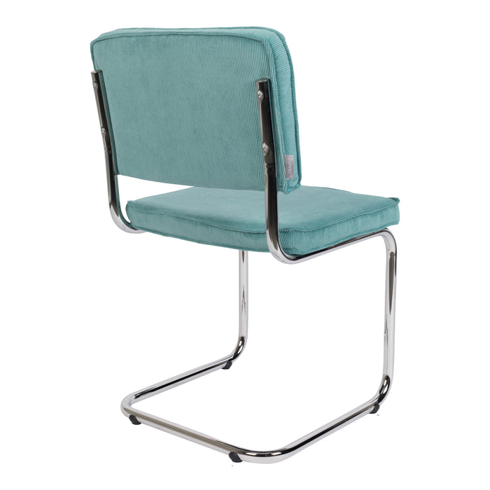 Zuiver Ridge Eetkamerstoel - Ribstof - Lichtblauw