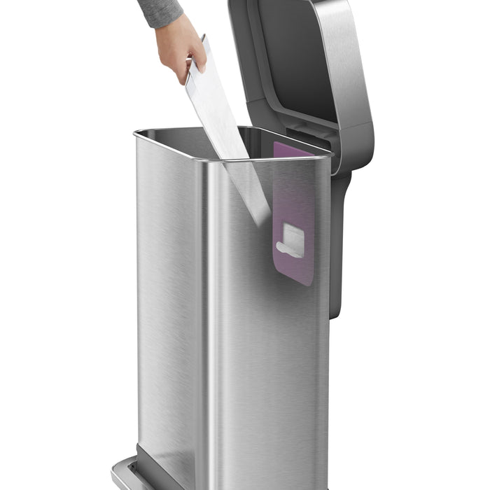 Simplehuman Rectangular Liner Pocket Pedaalemmer 45 Liter