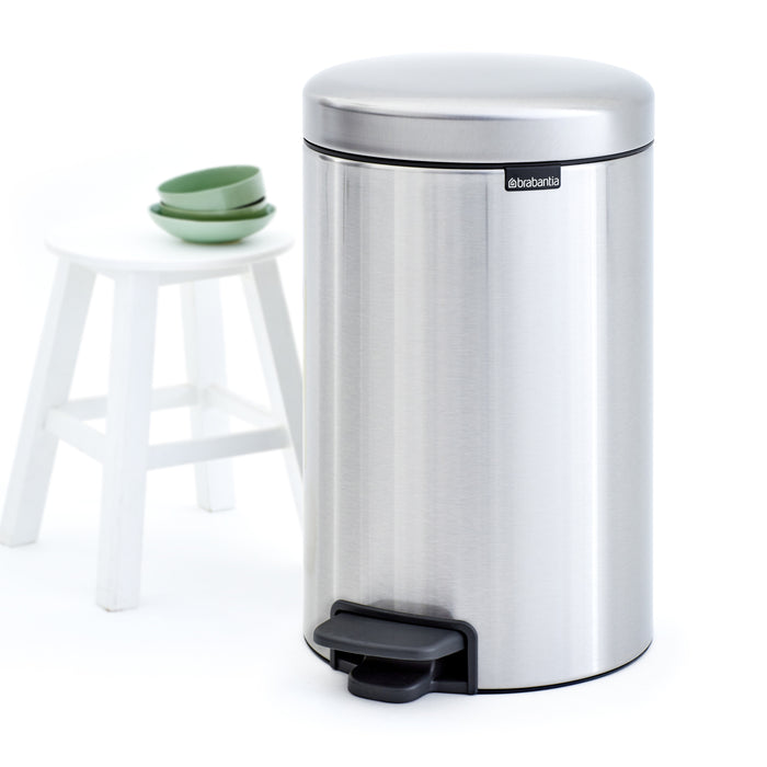 Brabantia NewIcon Pedaalemmer 12 L Vingerafdrukvrij - Matt Steel
