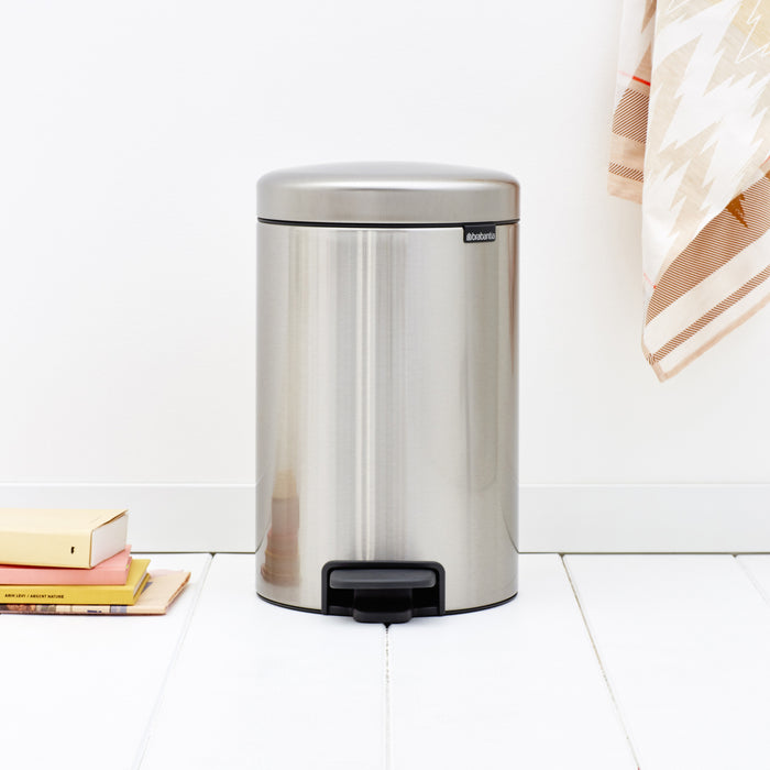 Brabantia NewIcon Pedaalemmer 12 L Vingerafdrukvrij - Matt Steel