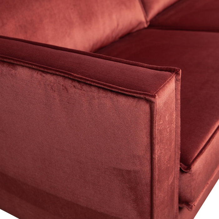 WOOOD Rodeo 3-zitsbank - Velvet - Chestnut