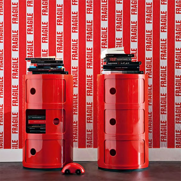 Kartell Componibili Kast - 3 Modules - Rood