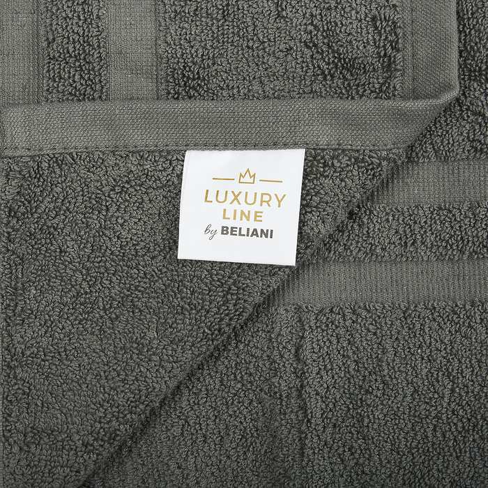 Beliani - ATAI - Handdoek set van 9 - Grijs - Katoen