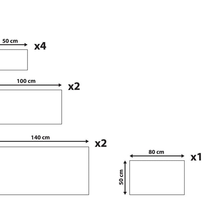 Beliani - ATAI - Handdoek set van 9 - Grijs - Katoen