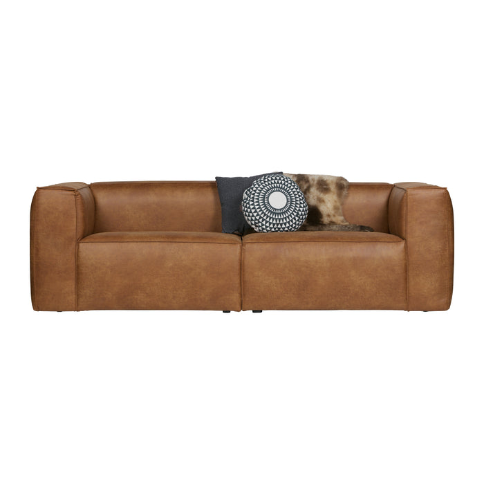 WOOOD Bean 3,5-zitsbank - Eco-leder - Cognac