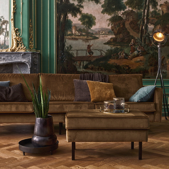 WOOOD Rodeo 3-zitsbank - Velvet - Honinggeel