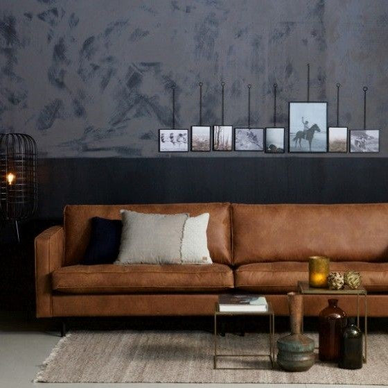 WOOOD Rodeo Classic 2,5-zitsbank - Eco-leder - Cognac