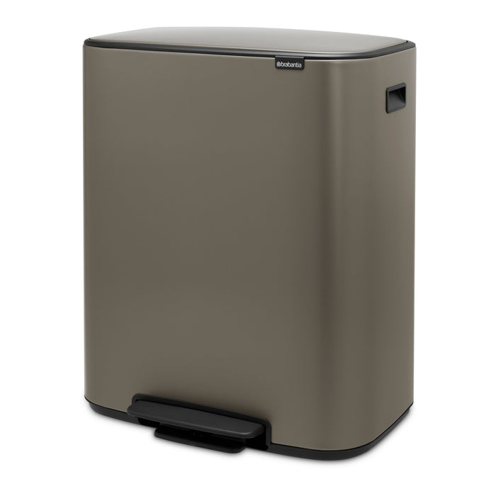 Brabantia Bo Pedaalemmer 2 x 30 L - Platinum