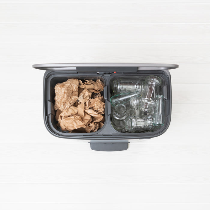 Brabantia Bo Pedaalemmer 2 x 30 L - Platinum