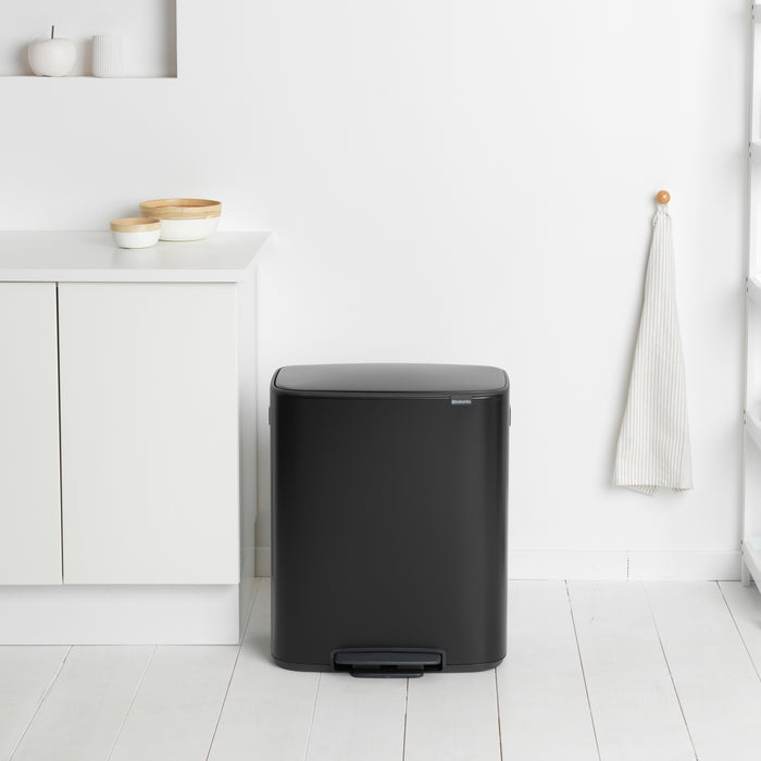 Brabantia Bo Pedaalemmer 2 x 30 L - Zwart