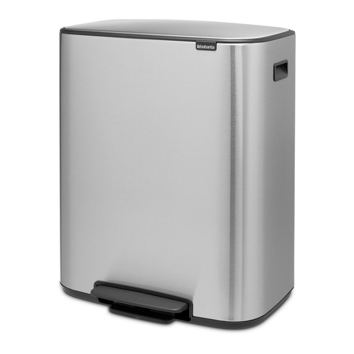 Brabantia Bo Pedaalemmer 60 Liter (2x30 liter) - Matt Steel