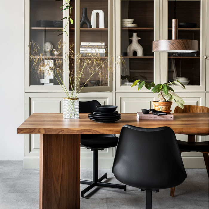 vtwonen Classic Eetkamerstoel - Zwart/Walnoot