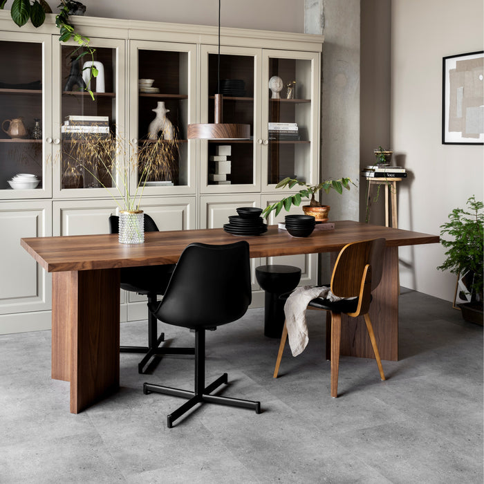vtwonen Classic Eetkamerstoel - Zwart/Walnoot