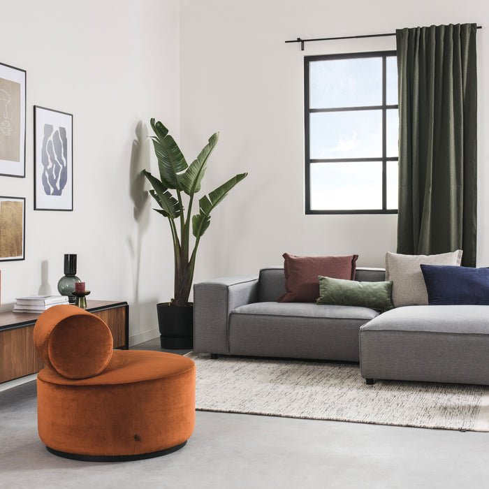 by fonQ Chunky Hoekbank met Chaise Longue Rechts - Grijs