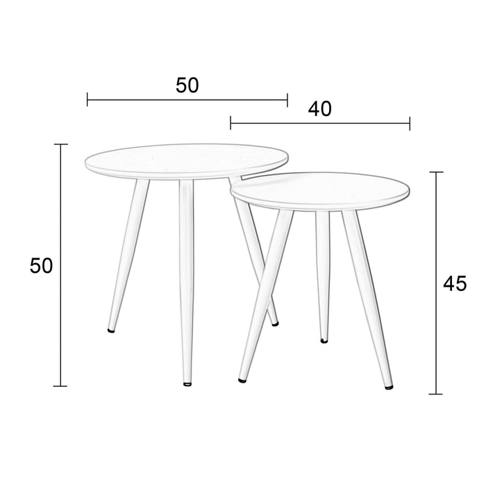 by fonQ basic Bjorn Bijzettafel Set van 2