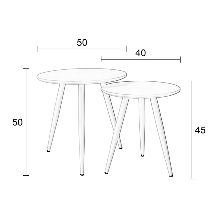 by fonQ basic Bjorn Bijzettafel Set van 2