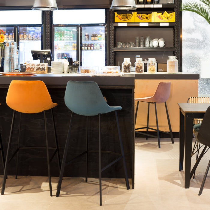 Dutchbone Franky Velvet Barkruk