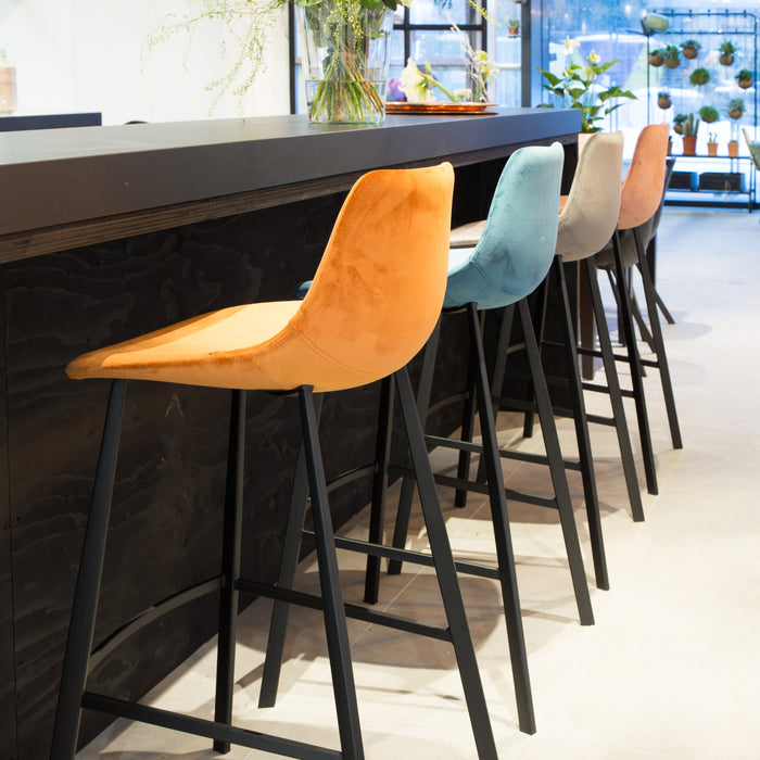 Dutchbone Franky Velvet Barkruk