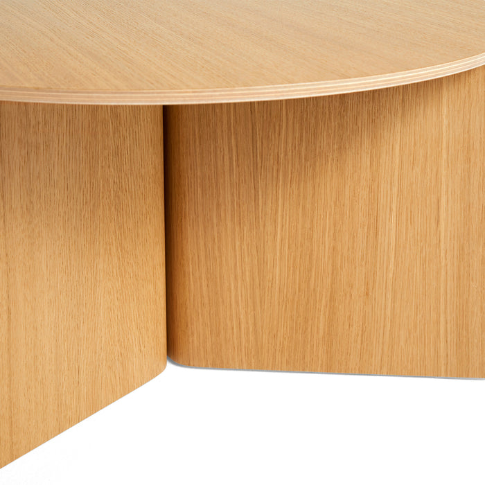 HAY Slit Table Wood Round XL Bijzettafel - Ø 65 cm - Oak