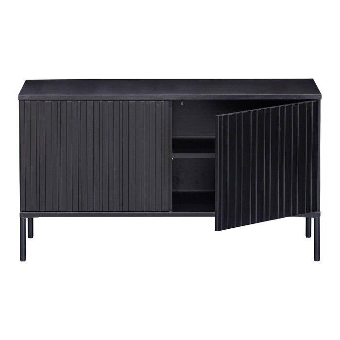 WOOOD New Gravure Tv-meubel B 100 cm - Grenen - Zwart