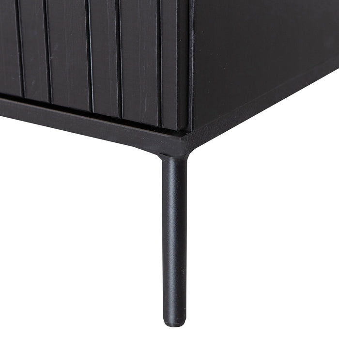 WOOOD New Gravure Tv-meubel B 150 cm - Grenen - Zwart