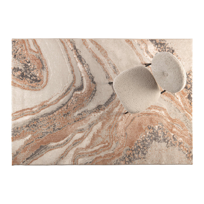 Zuiver Solar Vloerkleed 200 x 290 cm - Terra/Grijs