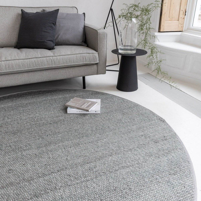 Interieur05 Rond Wollen Vloerkleed Groen Vik - 240 x 240 cm