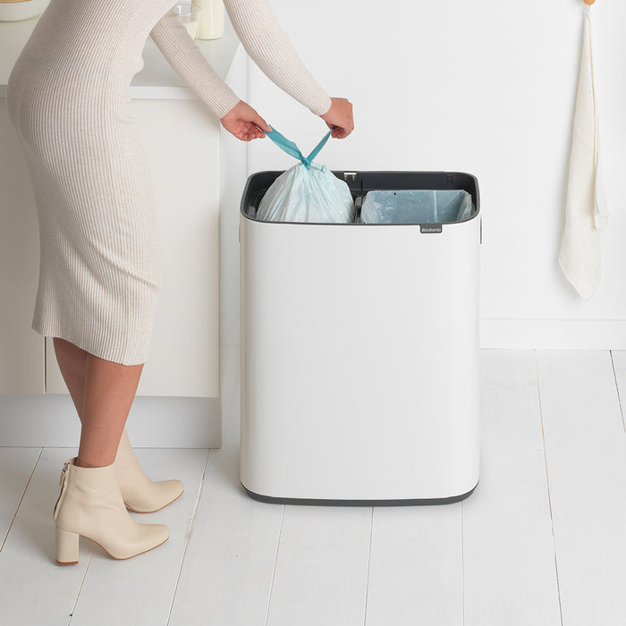 Brabantia Bo Touch Bin Afvalemmer 2 x 30 L - Wit