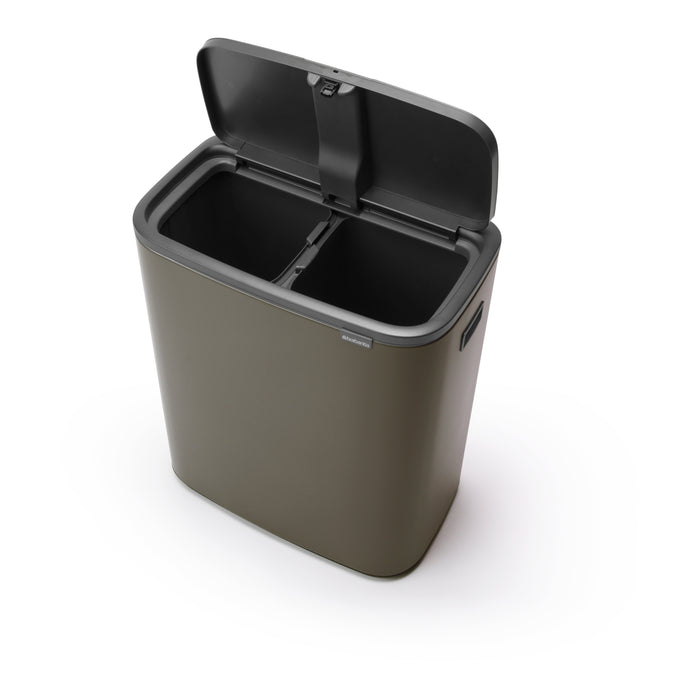 Brabantia Bo Touch Bin Afvalemmer 2 x 30 L - Platinum