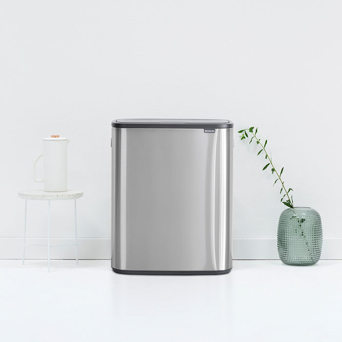 Brabantia Bo Touch Bin 2 x 30 L - Vingerafdrukvrij - Zilver