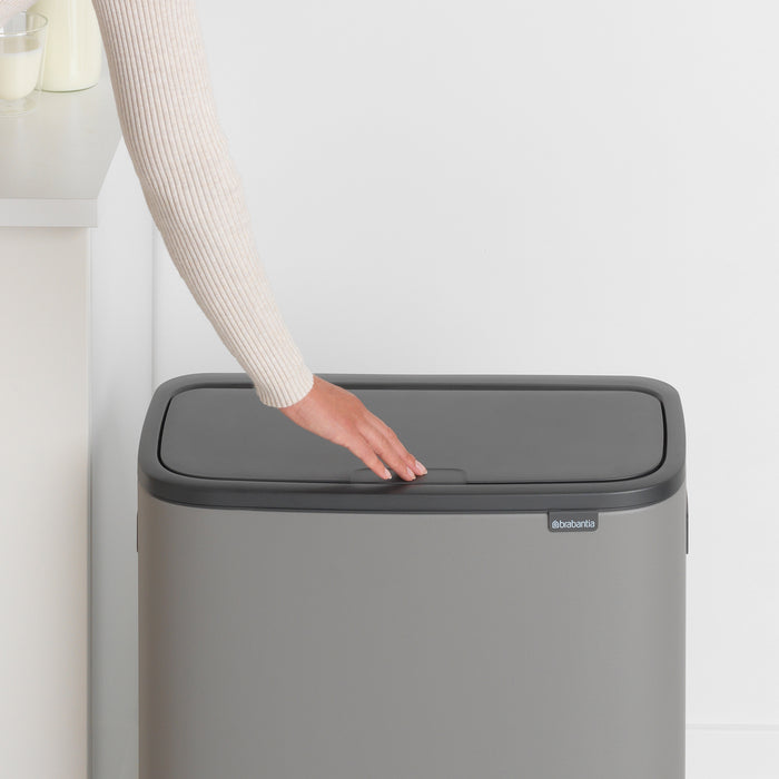 Brabantia Bo Touch Bin Afvalemmer 2 x 30 L - Mineral Concrete Grey