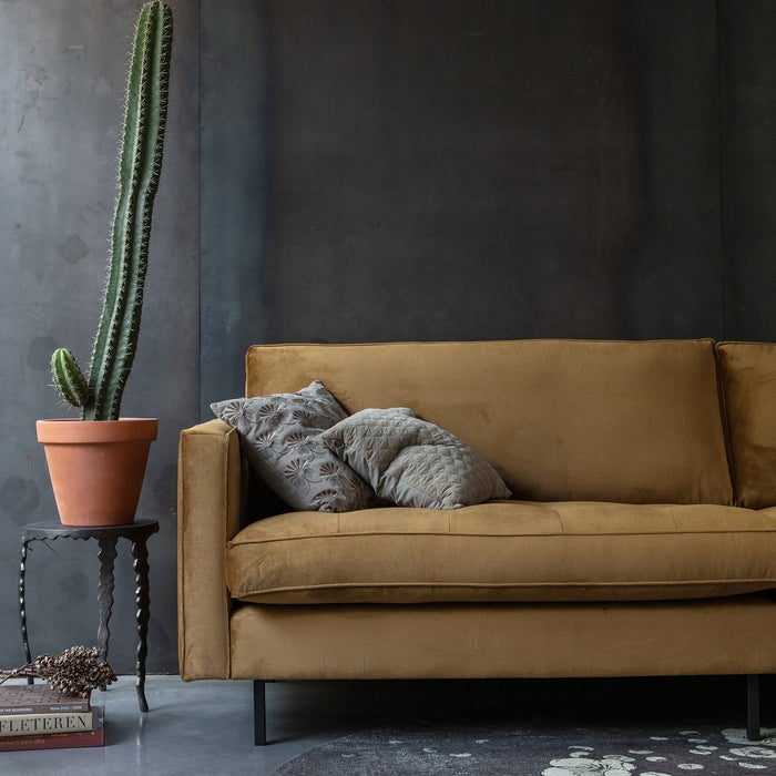 WOOOD Rodeo Classic 3-zitsbank - Velvet - Honinggeel