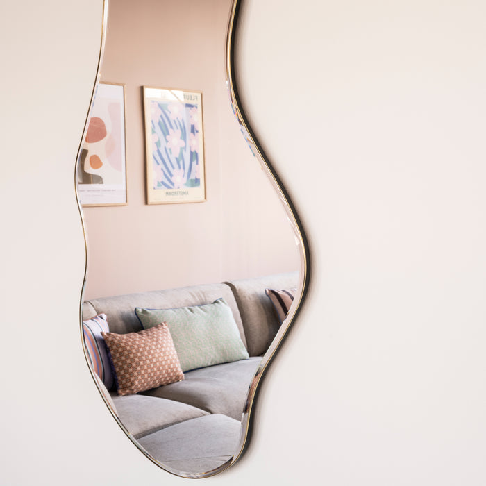 Ferm Living Pond Spiegel - Large - Brass Frame