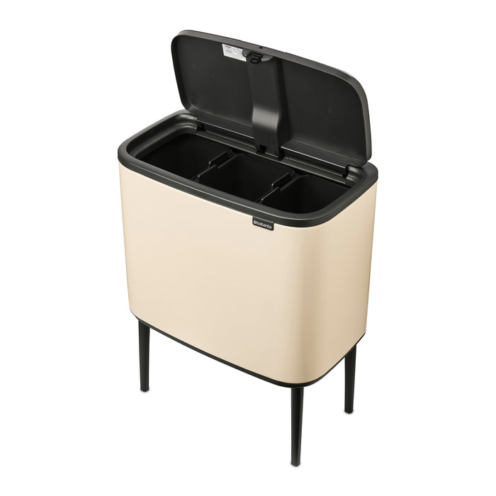 Brabantia Bo Touch Bin Afvalemmer 3 x 11 L - Soft Beige