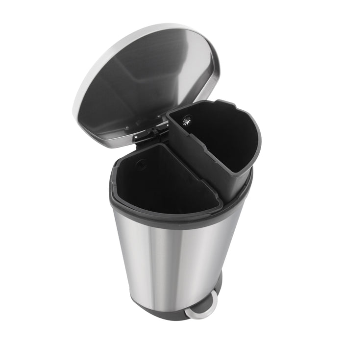 EKO Shell RVS Recycling Pedaalemmer 44 Liter (22+22 Liter)