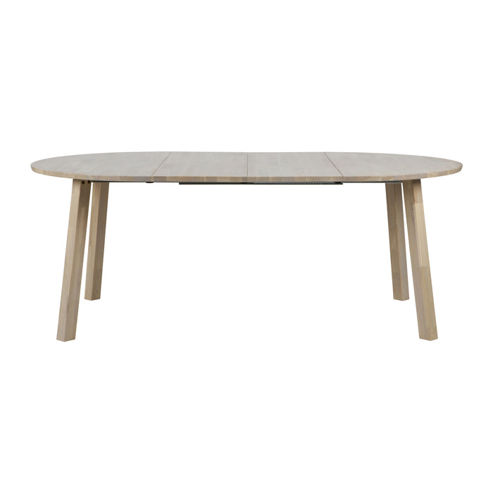 WOOOD Lange Jan Uitschuifbare Eettafel 120 x 200 cm - Whitewash Eiken