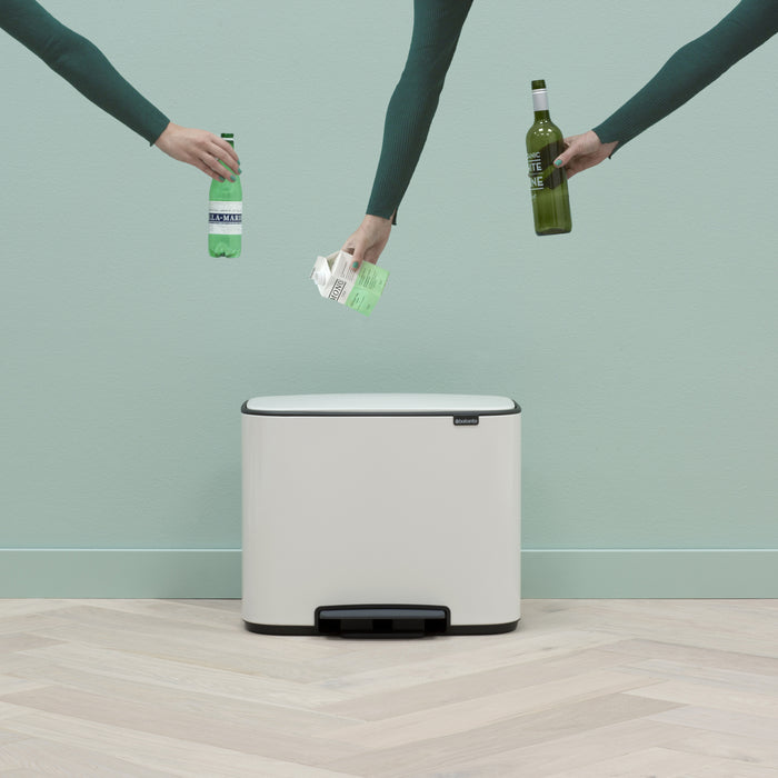 Brabantia Bo Pedaalemmer 11 + 23 L - Wit