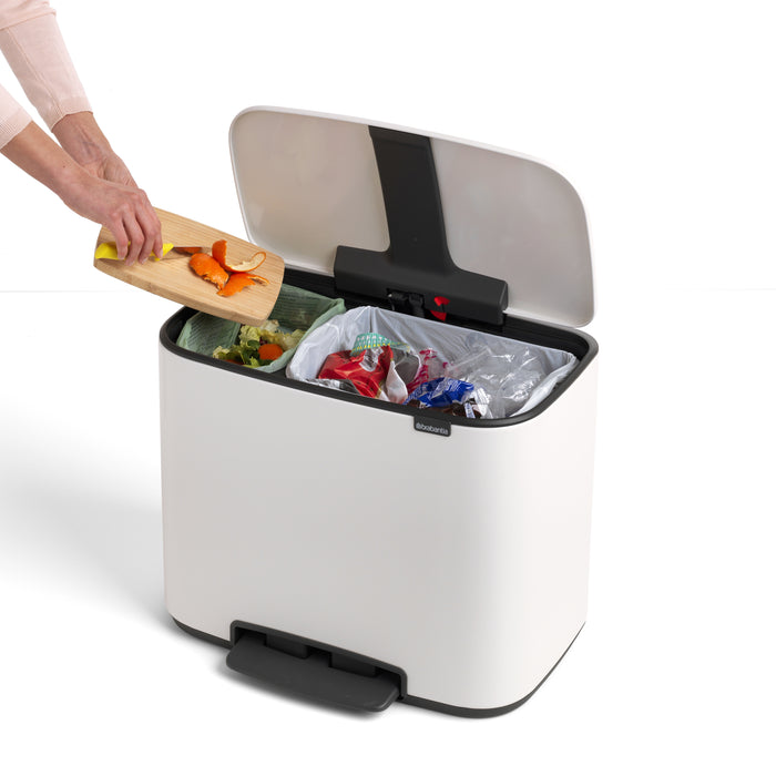 Brabantia Bo Pedaalemmer 11 + 23 L - Wit