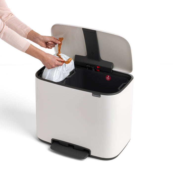 Brabantia Bo Pedaalemmer 11 + 23 L - Wit