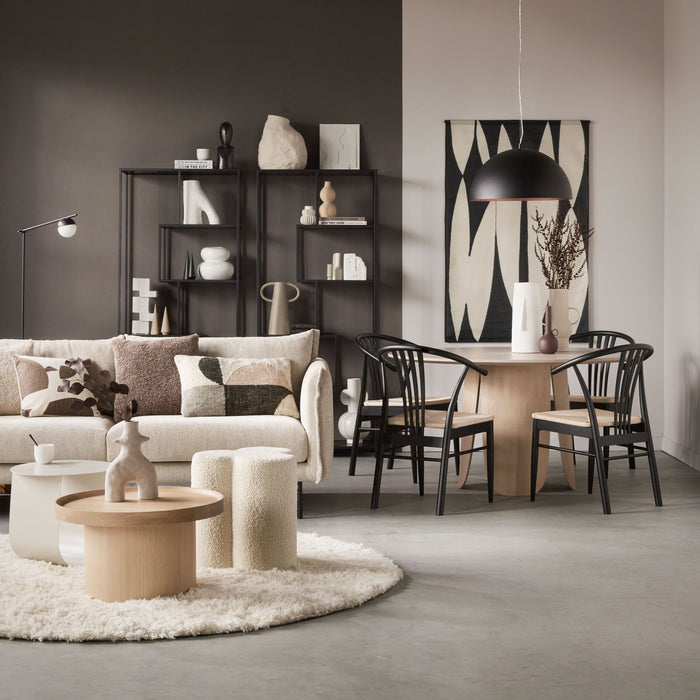 Bolia Peyote Eettafel - Ø 140 cm - Witgepigmenteerd Gelakt Eiken