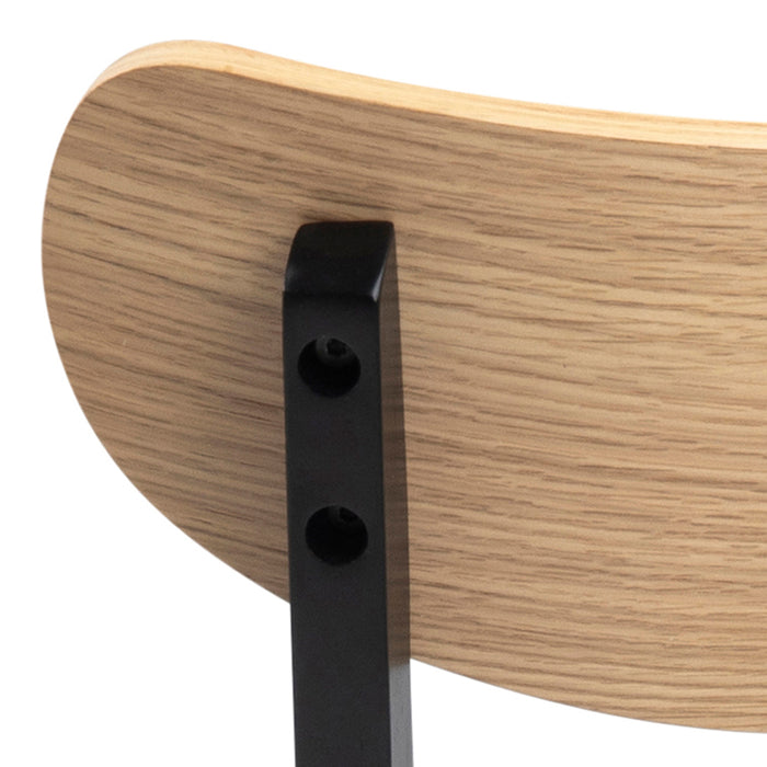 by fonQ basic Crow Eetkamerstoel - Zwart/eiken