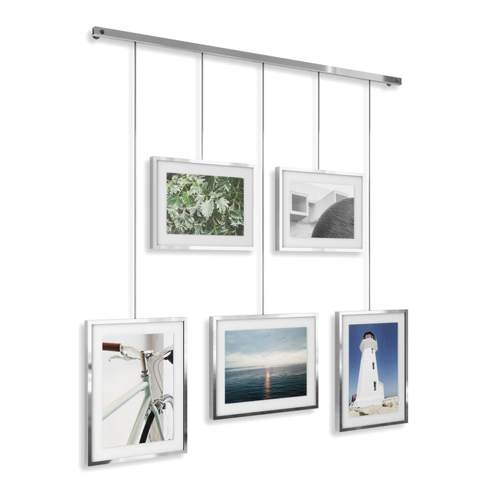 Umbra Exhibit Set van 5 Fotolijsten - Chroom