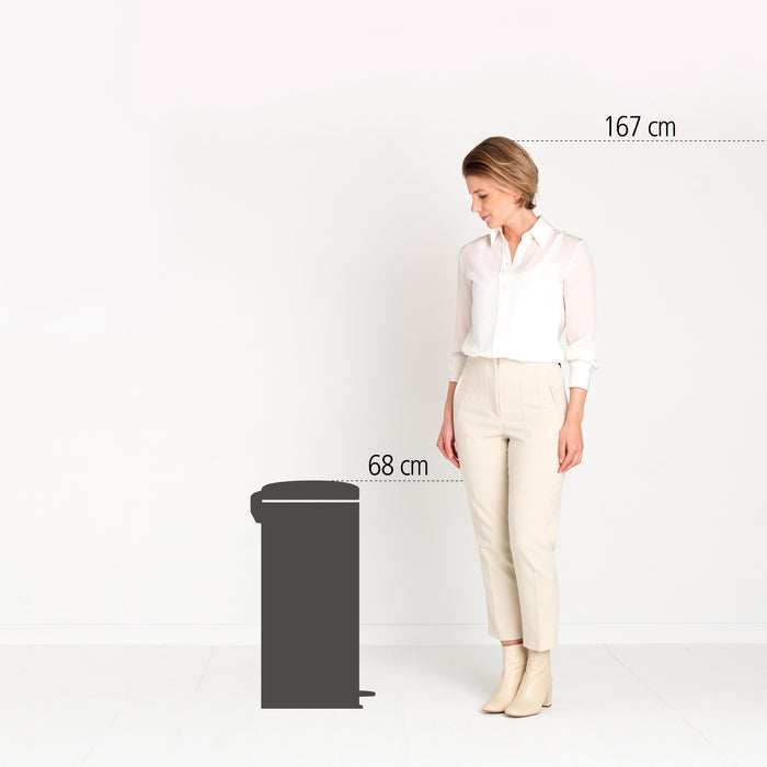 Brabantia NewIcon Pedaalemmer 30 L - Platinum